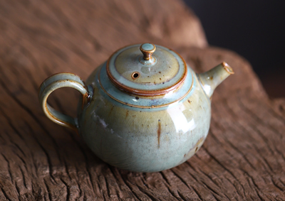 140ml Jingdezhen Banana leaf jadeite tea pot