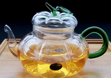 Pumpkin Glass Teapot
