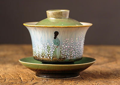 200ml Jingdezhen 100% hand painted beauty Gaiwan