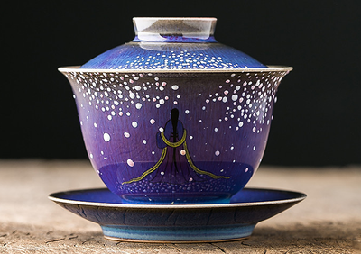 88$-150ml Jingdezhen 100% hand made jadeite beauty Gaiwan