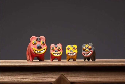 Fully Hand Made Ceramics tiger Tea Pet from Jingdezhen